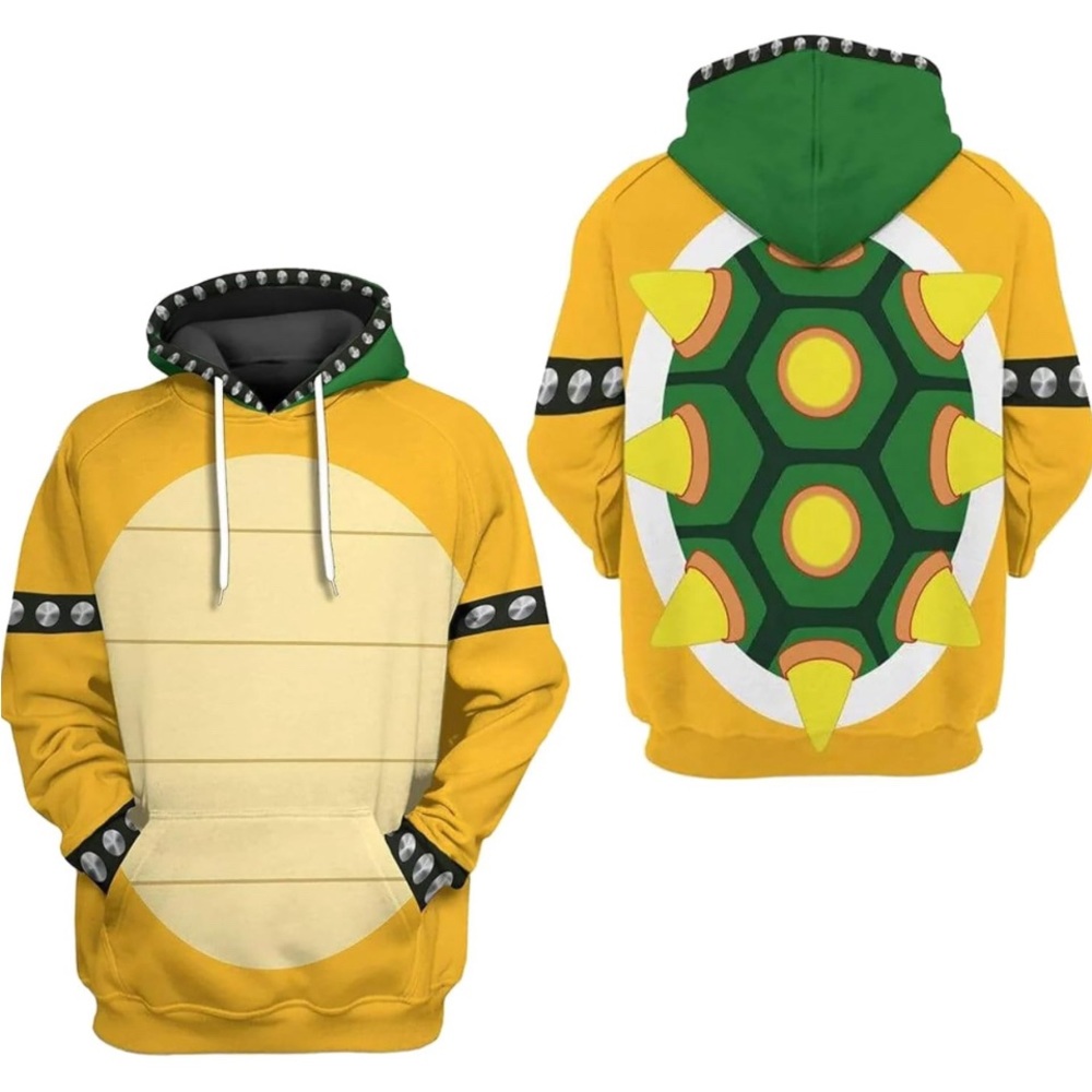 Yellow and Green Graphic Hoodie